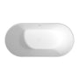 56"/65"/71" Solid Surface Stone Freestanding Tub - Soak in Style with Matte White Finish, Center Drain, and cUPc Certification(With/without Bathtub Faucet)