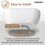 56"/65"/71" Solid Surface Stone Freestanding Tub - Soak in Style with Matte White Finish, Center Drain, and cUPc Certification(With/without Bathtub Faucet)