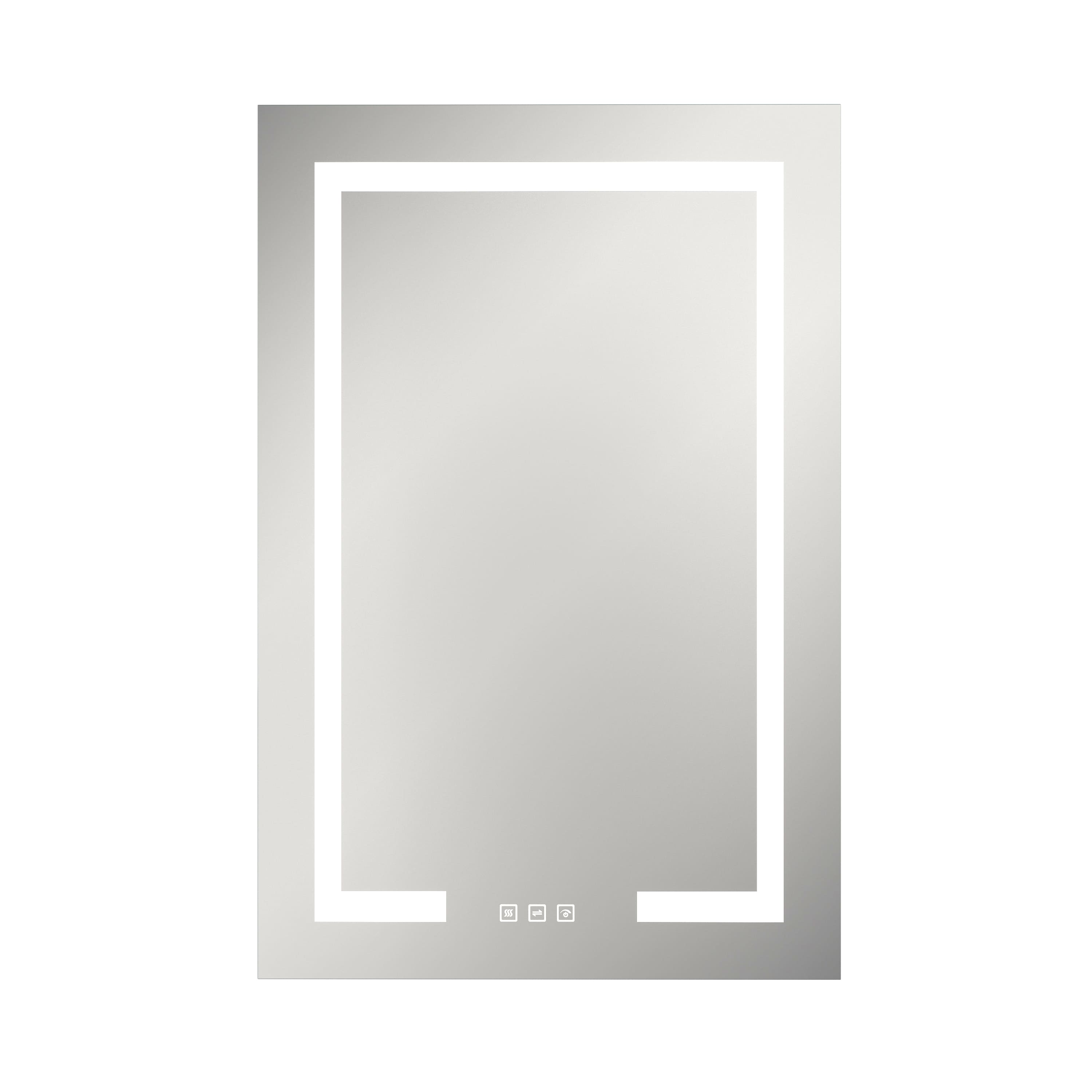 Modern Single Door Bathroom Mirror Cabinet with Concealed Storage and Anti Fog Mirror