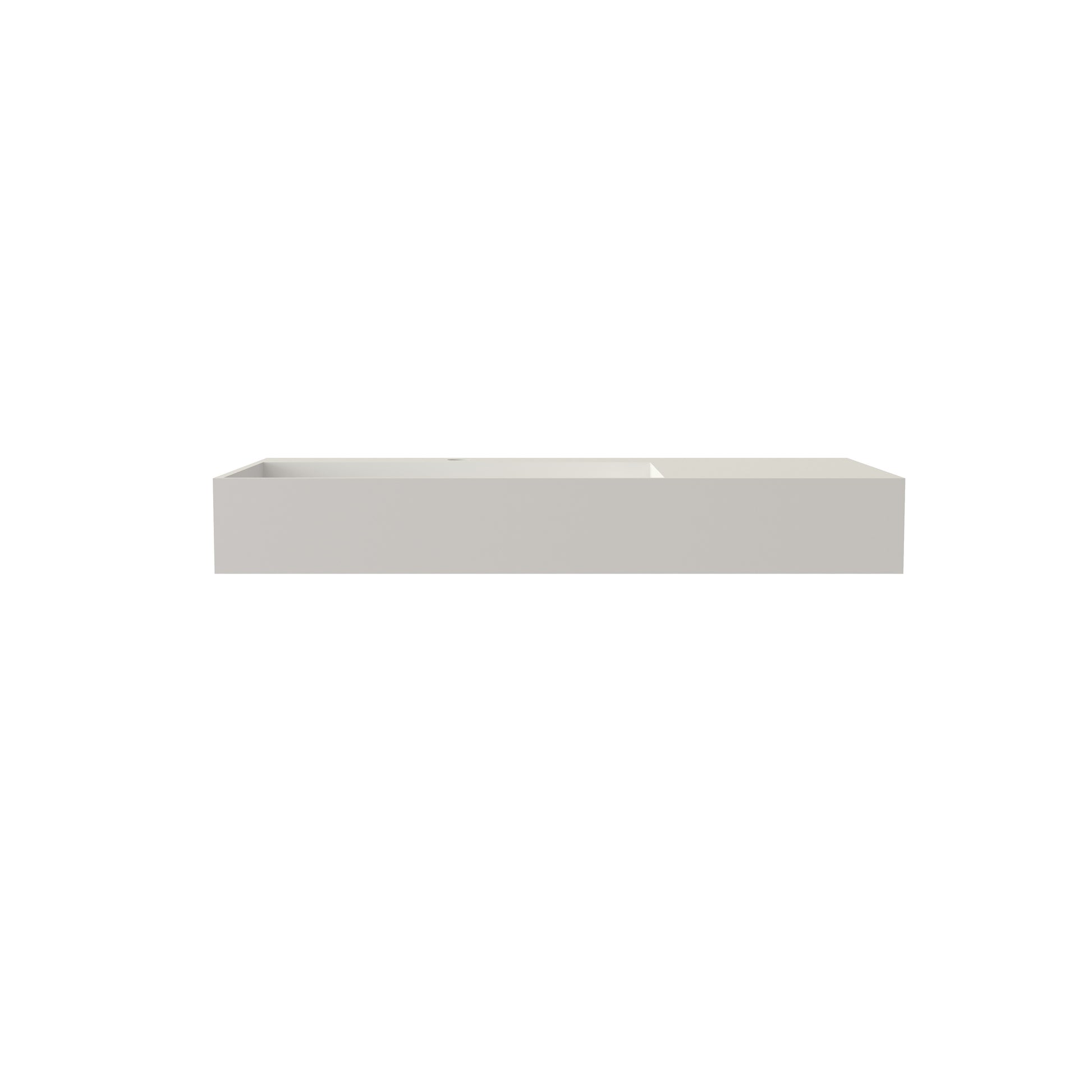 36 in. Wall-Mounted Solid Surface Bathroom Sink with Single Faucet Hole