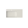36 in. Wall-Mounted Solid Surface Bathroom Sink with Single Faucet Hole