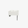 18-Inch Wall-Mounted Solid Surface Basin Sink with Black Bracket