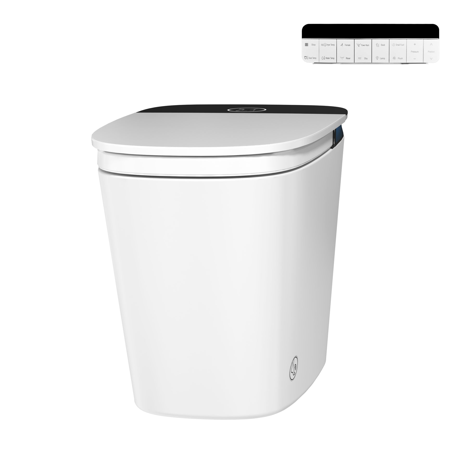 Luxe Smart  Bidet Toilet with Integrated Tank，Built-in Deodorizer Remote Control and LED Display, White