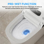 Luxe Smart  Bidet Toilet with Integrated Tank，Built-in Deodorizer Remote Control and LED Display, White
