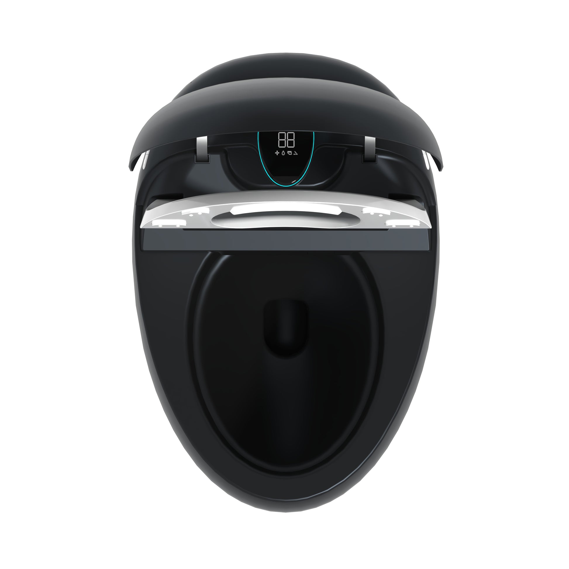 Luxe Smart Toilet with Tank，Auto Open & Close and Easy-Clean Surface, White/Black
