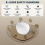 Luxe Smart Toilet with Tank，Auto Open & Close and Easy-Clean Surface, White/Black