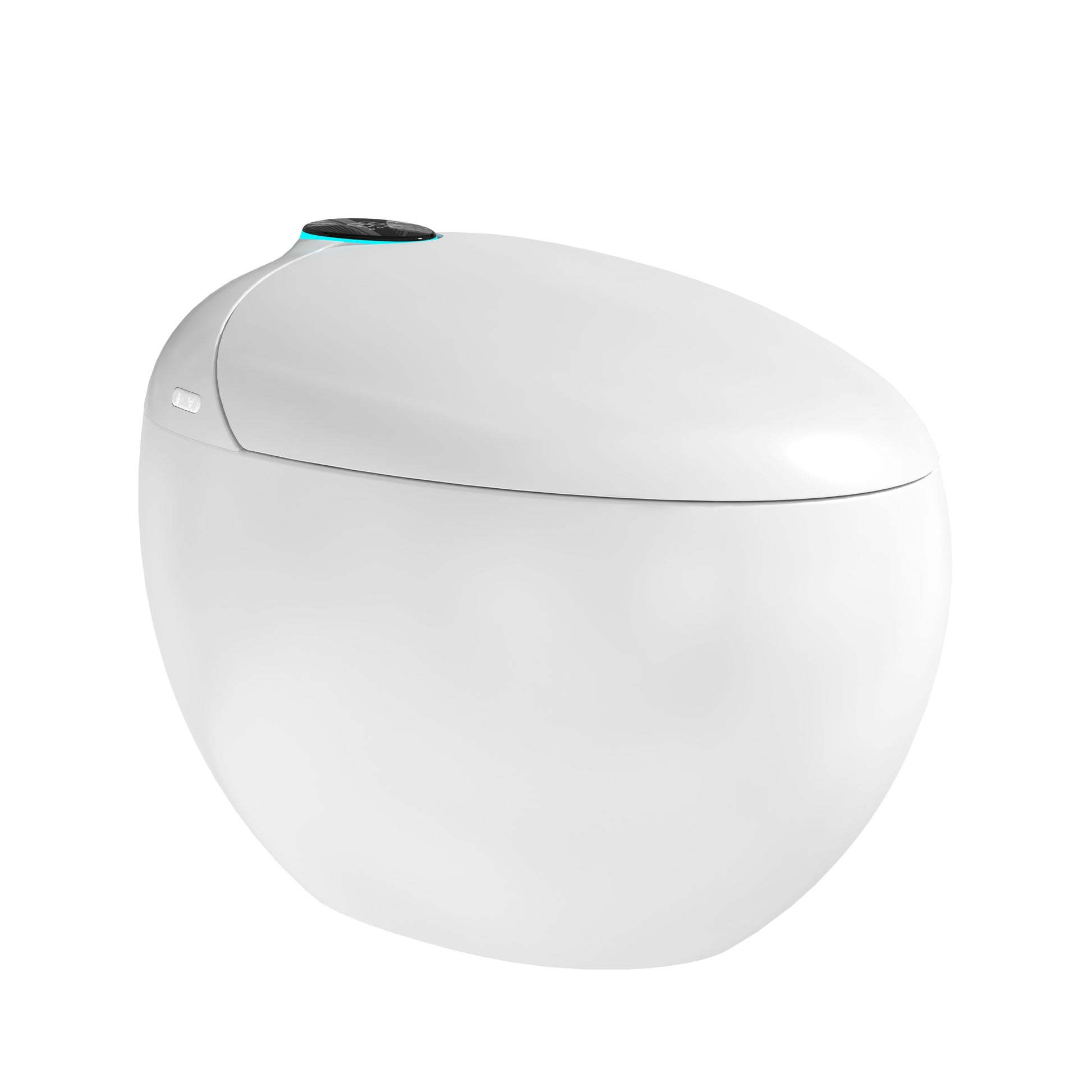 Luxe Smart Toilet with Tank，Auto Open & Close and Easy-Clean Surface, White/Black