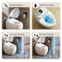 Luxe Smart Toilet with Tank，Auto Open & Close and Easy-Clean Surface, White/Black