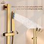 10" Wall Mount Rain Shower Shower System With Hand Shower & Slide Bar