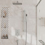 10" Wall Mount Rain Shower Shower System With Hand Shower & Slide Bar