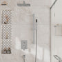 10" Wall Mount Rain Shower Shower System With Hand Shower & Slide Bar