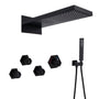 22" Wall-Mount Thermostatic Shower System with 64-Color LED & Built-In Music