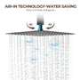 3-Function Ceiling-Mounted Thermostatic Shower System with 6 Body Jets