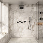 22" Wall-Mount Thermostatic Shower System with 64-Color LED & Built-In Music