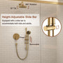 Gold shower system with height-adjustable slide bar