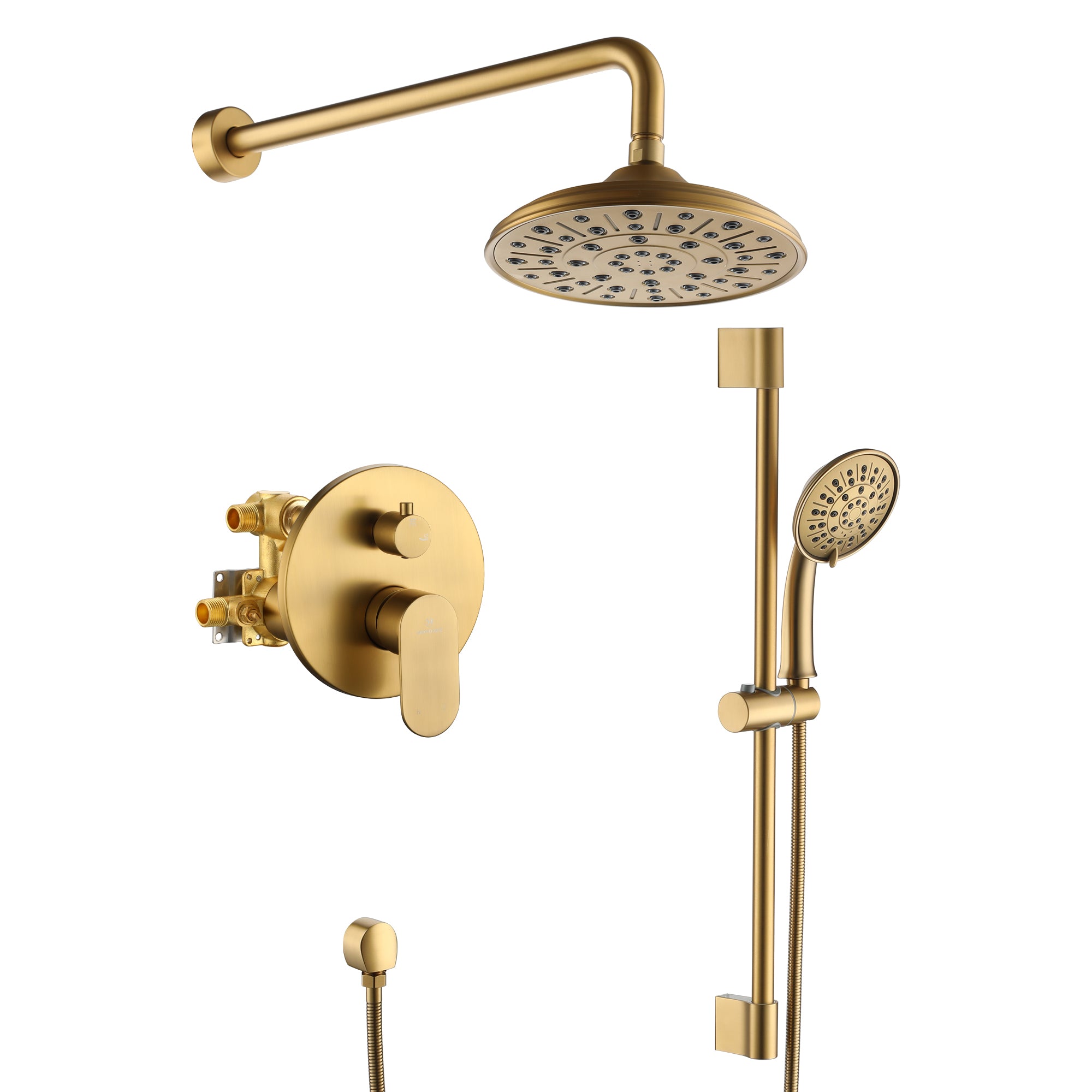 8" Rain Shower Head System with Pressure Balance Valve