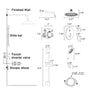 8" Rain Shower Head System with Pressure Balance Valve