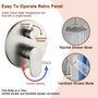 Shower control panel with rainfall and handheld shower modes