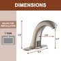Hands-Free Touchless Bathroom Sink Faucet with Hole Cover Plate