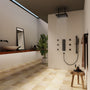 16“ Spa-Inspired Rainfall Shower System with Body Jets & Slide Bar