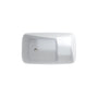 47" Matte White Solid Surface Stone Soaking Bathtub with Built-in Seat