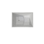 39"/47" Glossy White Minimalist Freestanding Bathtub with Built-In Seat