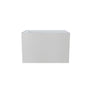 39"/47" Glossy White Minimalist Freestanding Bathtub with Built-In Seat