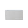 39"/47" Glossy White Minimalist Freestanding Bathtub with Built-In Seat