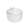 49" Modern Freestanding Whirlpool Bathtub with LED Mood Light & Hydro Massage Jets