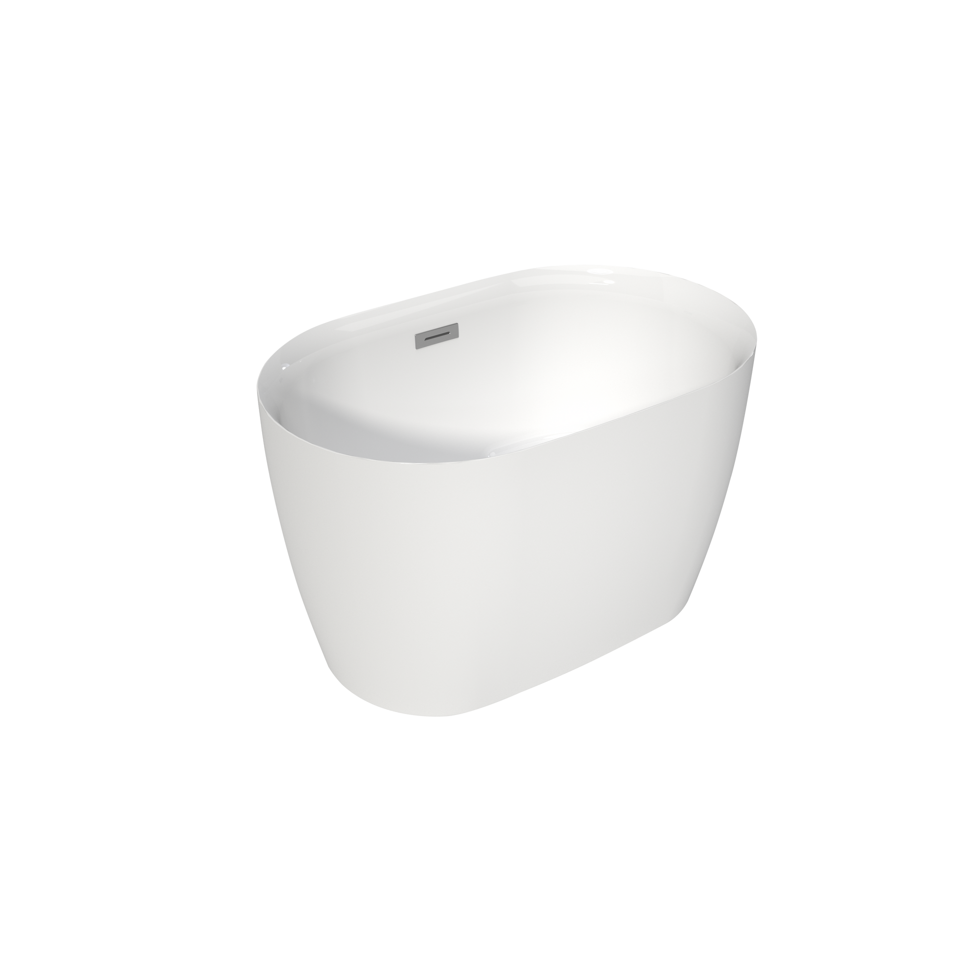 43" Transitional Acrylic Freestanding Bathtub with Built-In Seat