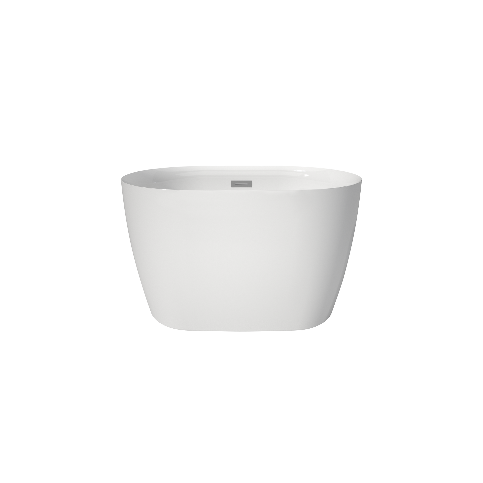 43" Transitional Acrylic Freestanding Bathtub with Built-In Seat