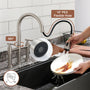 Bridge Kitchen Faucet with 3-Mode Pull-Down Sprayer, Brushed Nickel Finish