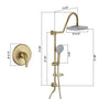 9.63-inch Exposed Shower System with Shower Valve & Soap Dish