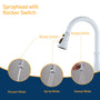 Modern Pull Down Kitchen Faucet with Magnetic Docking, Single Handle Stainless Steel Design, Easy Installation Deck Plate Included