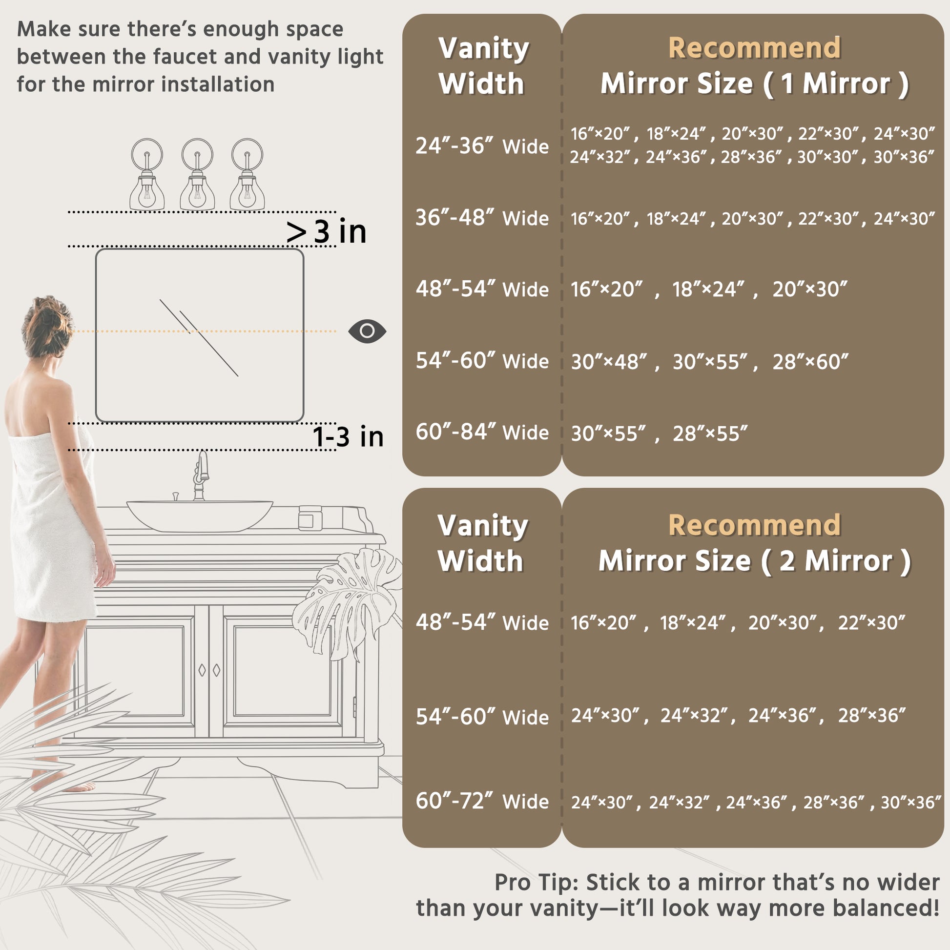 Modern Rectangular Beveled Framed Bathroom Mirror