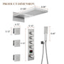 22" Luxury Thermostatic Shower System with Digital Temperature Display