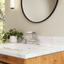 Arc Waterfall Spout Bathroom Faucet with Dual Temperature Control Handles