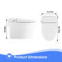 White Tankless Smart Toilet with Adjustable Sprayer and Self-Cleaning