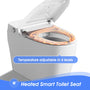 White Tankless Smart Toilet with Adjustable Sprayer and Self-Cleaning