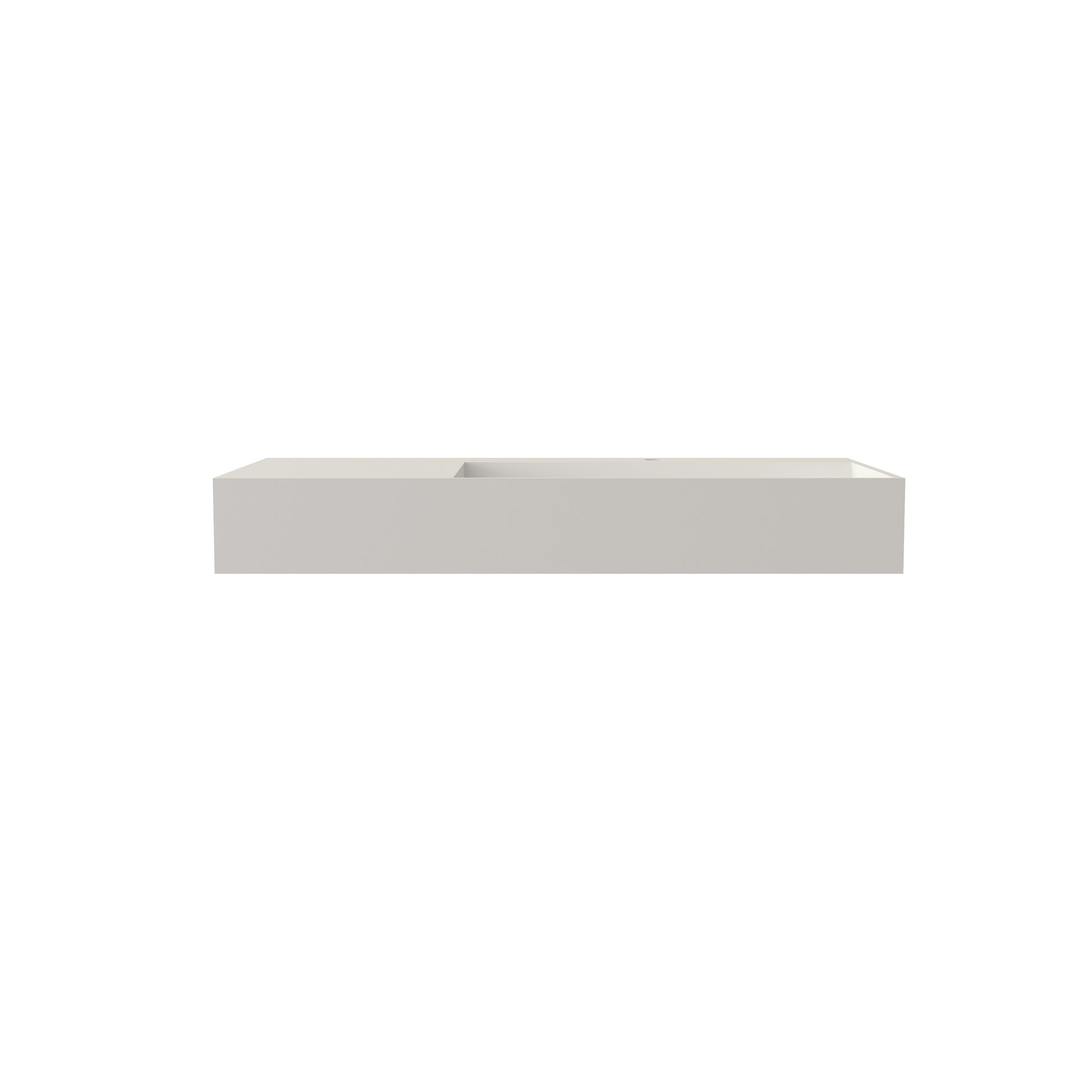 36 in. Wall-Mounted Solid Surface Bathroom Sink with Single Faucet Hole
