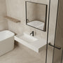 36" Wall-Mounted Solid Surface Bathroom Sink with Single Faucet Hole