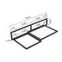 40-inch Solid Surface Wall-Mounted Bathroom Sink with Right Basin & Shelf