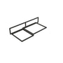 40-inch Solid Surface Wall-Mounted Bathroom Sink with Right Basin & Shelf