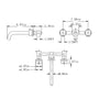 [FREE GIFT] Three-Hole Double-Handle Wall-Mounted Bathroom Sink Faucet