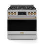 36 inch Gas Range Gordon Ramsay Series, with 18K BTU Burners, Air Fry and Convection Oven