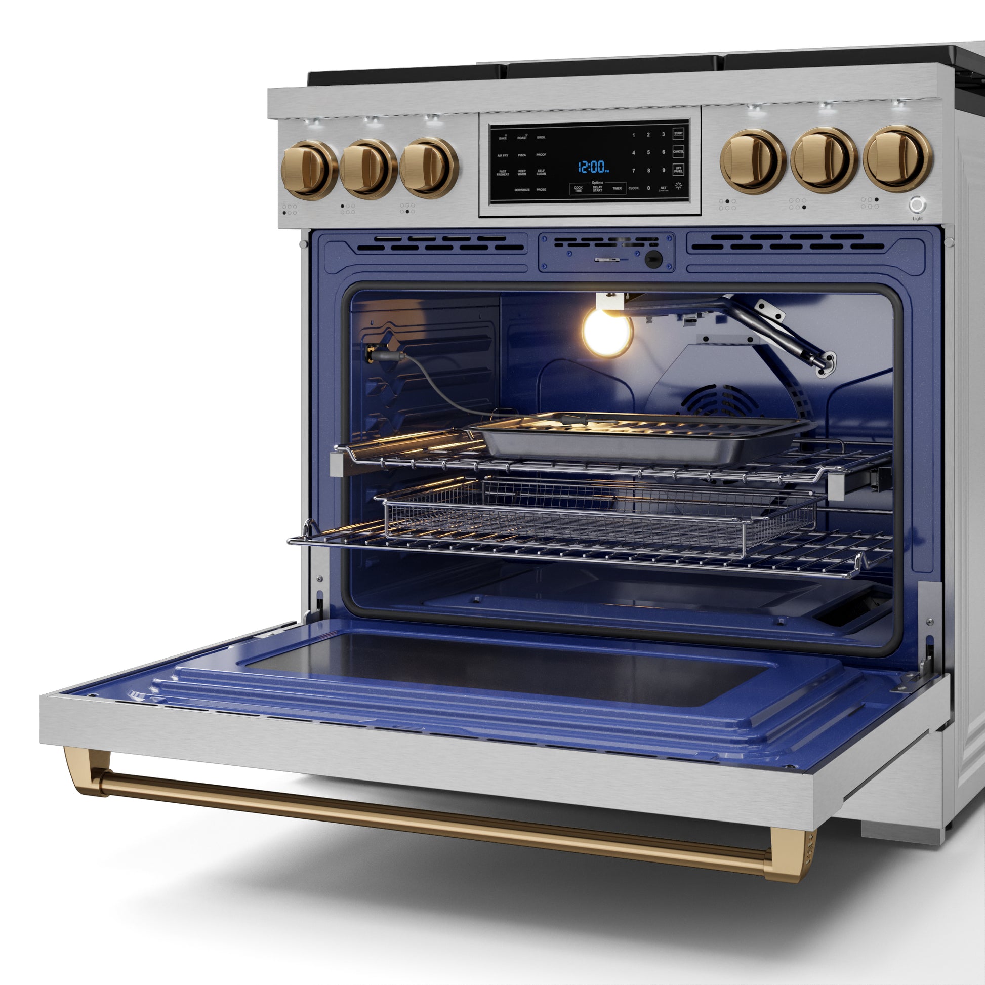 36 inch Gas Range Gordon Ramsay Series, with 18K BTU Burners, Air Fry and Convection Oven