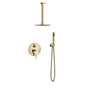 10” Pressure Balance PVD Brushed Gold Shower System with Handheld