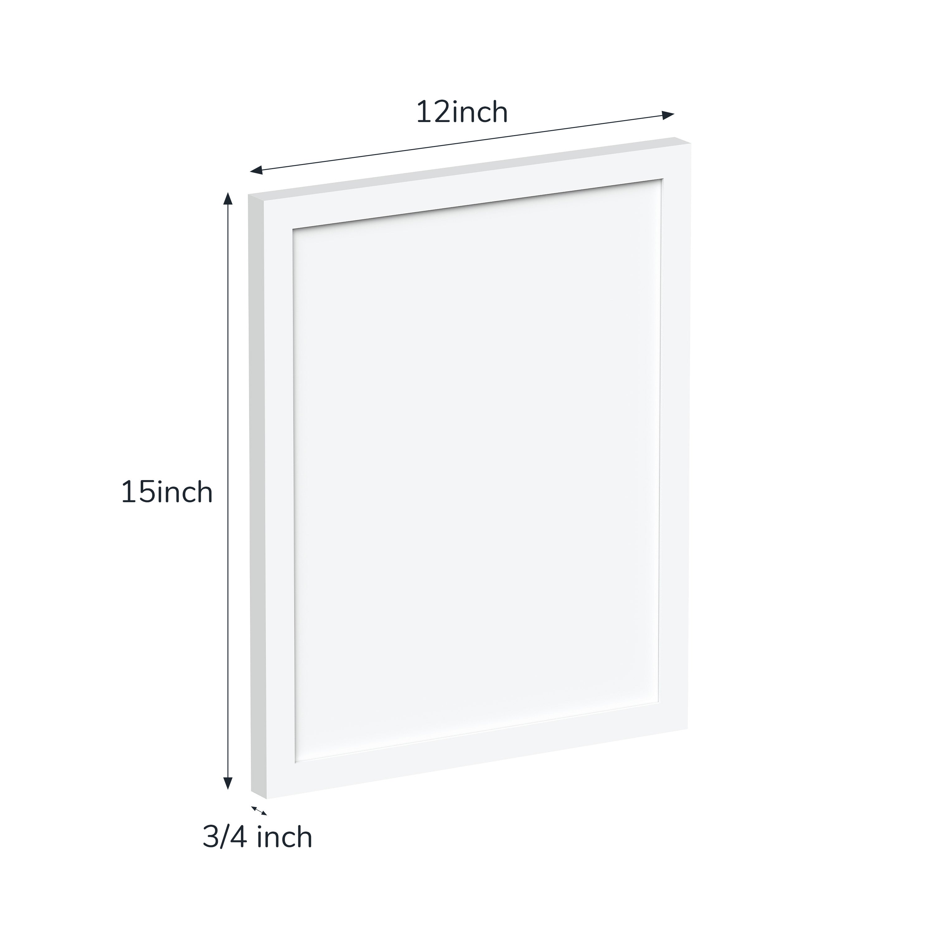 12" x 15" White Slim Shaker Cabinet Sample Door