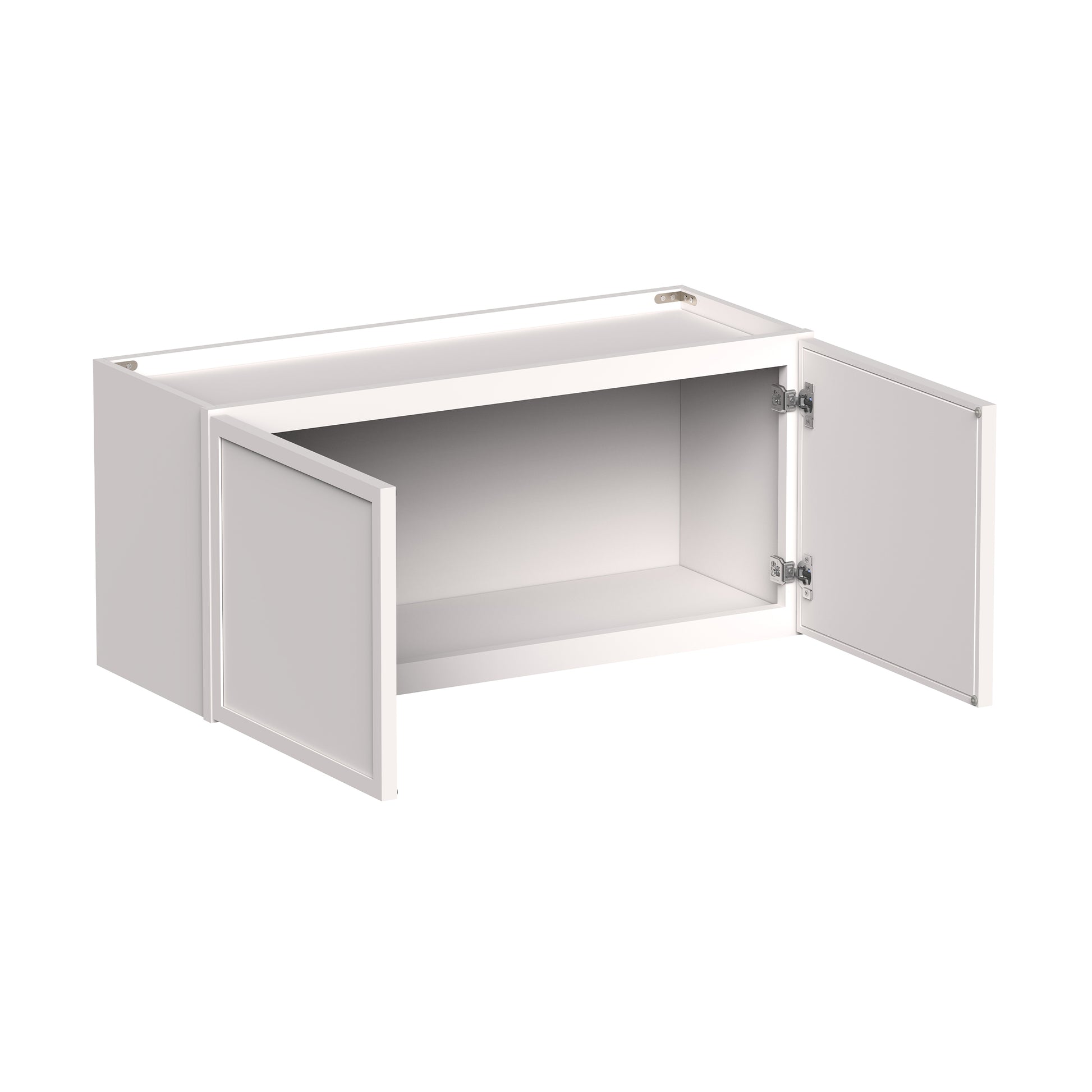 Slim Shaker Alabaster RTA 24"-36"W x 12D x 12"/15"/18"H Short Wall Cabinet With 2 Door