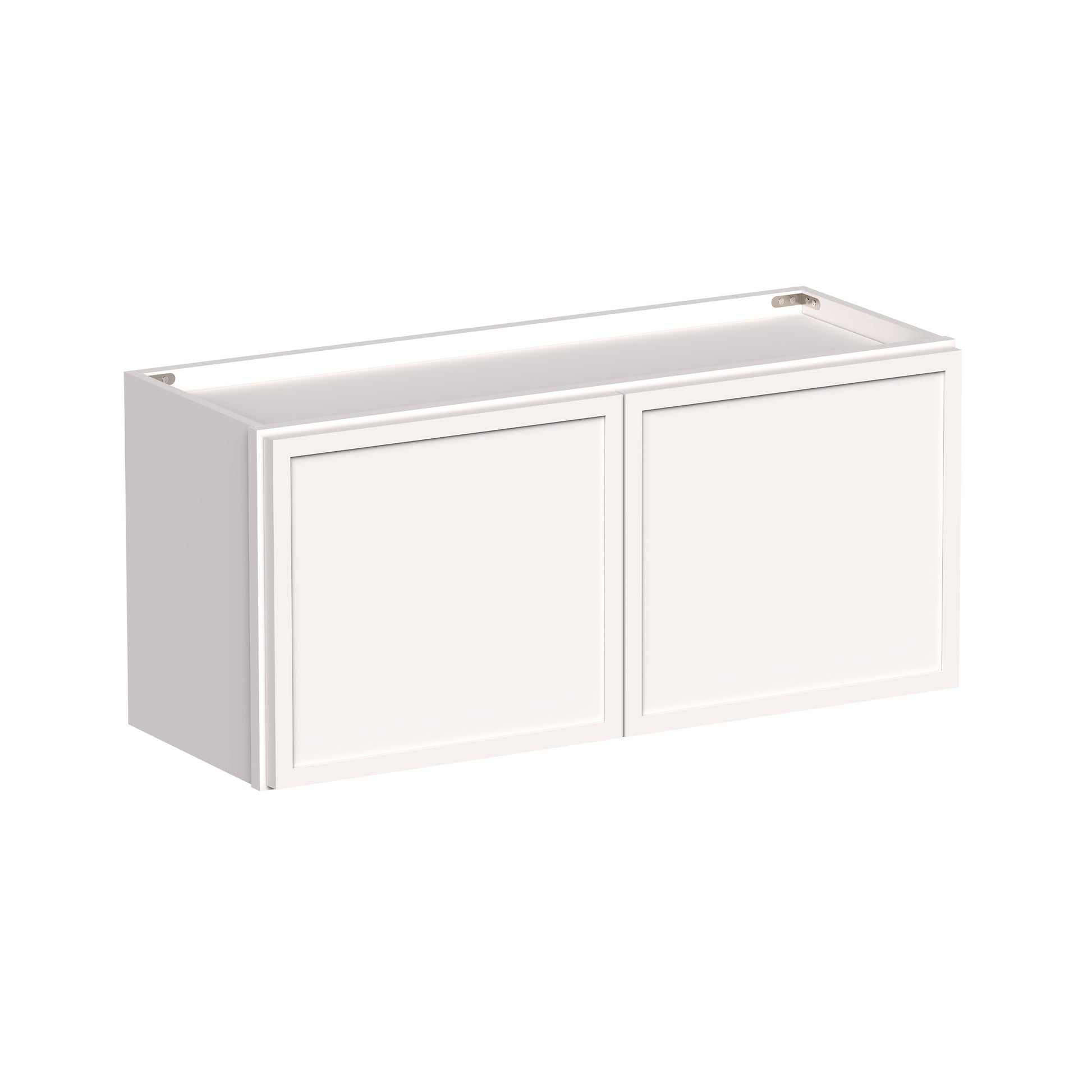 Slim Shaker Alabaster RTA 24"-36"W x 12D x 12"/15"/18"H Short Wall Cabinet With 2 Door